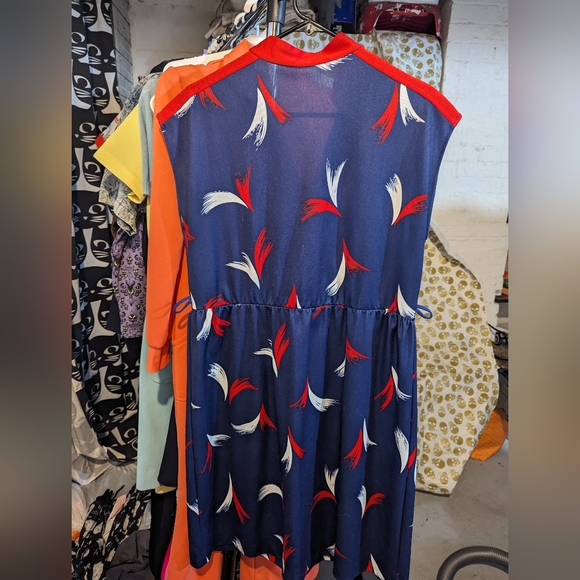 Vintage Summer Red, White, & Blue Dress Unbranded Fits Modern L - Picture 3 of 8